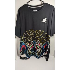 Play clothes Dragon embroidered running man on front shirt size 2xl Y2K